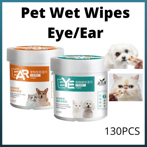 DORRIKEY Pet Wet Wipes 130 /180 pcs (Suitable for Ear & Eye for Cat and ...