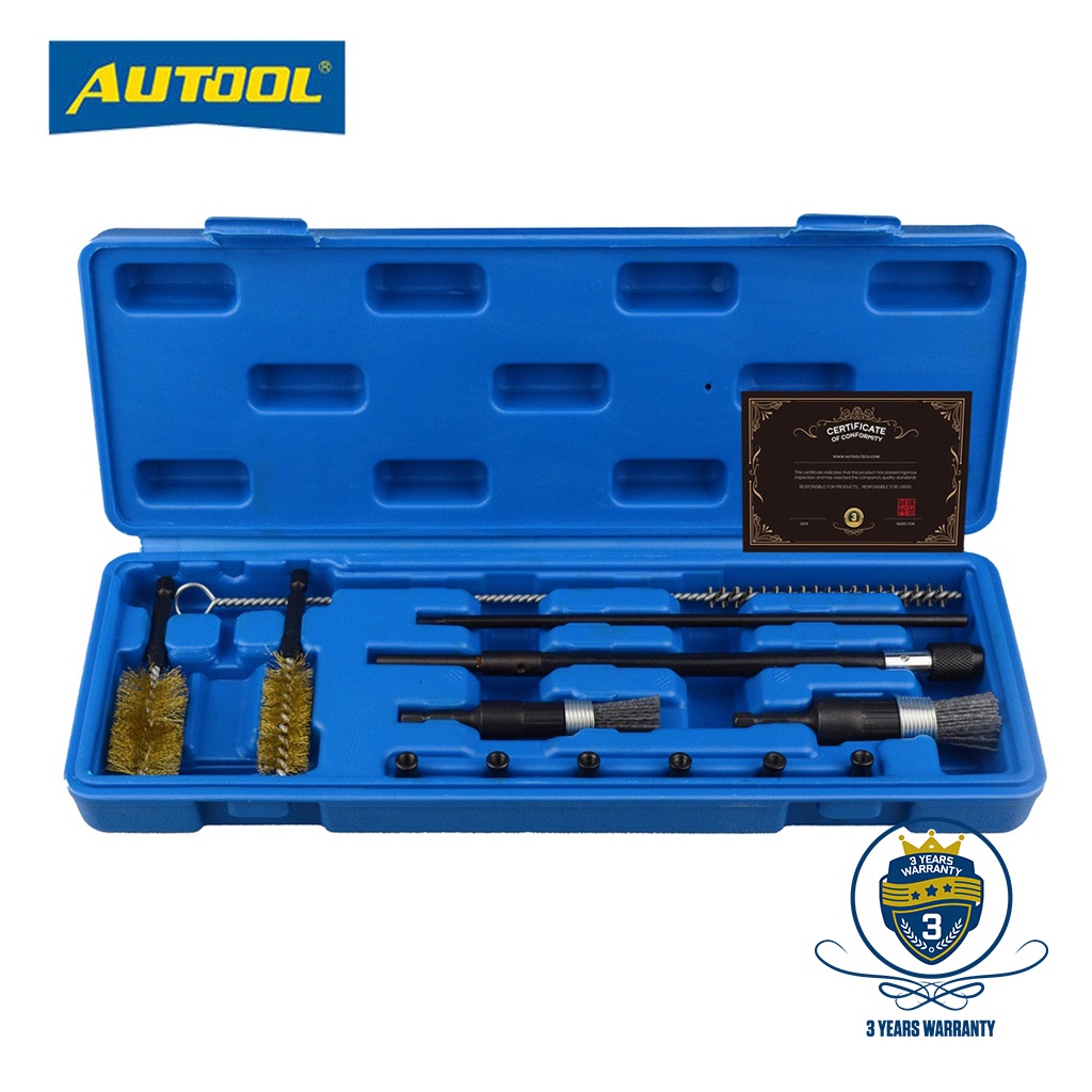AUTOOL 14pcs Diesel Injector Seat Cleaner Set Cleaner Kit Cleaning