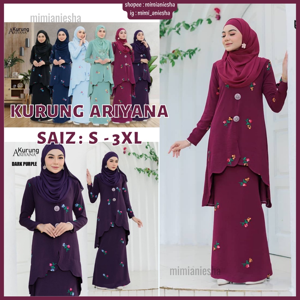 Kurung Ariyana Baju Raya 2023 Baju Mini Kurung Moden Kebaya Moden Baju