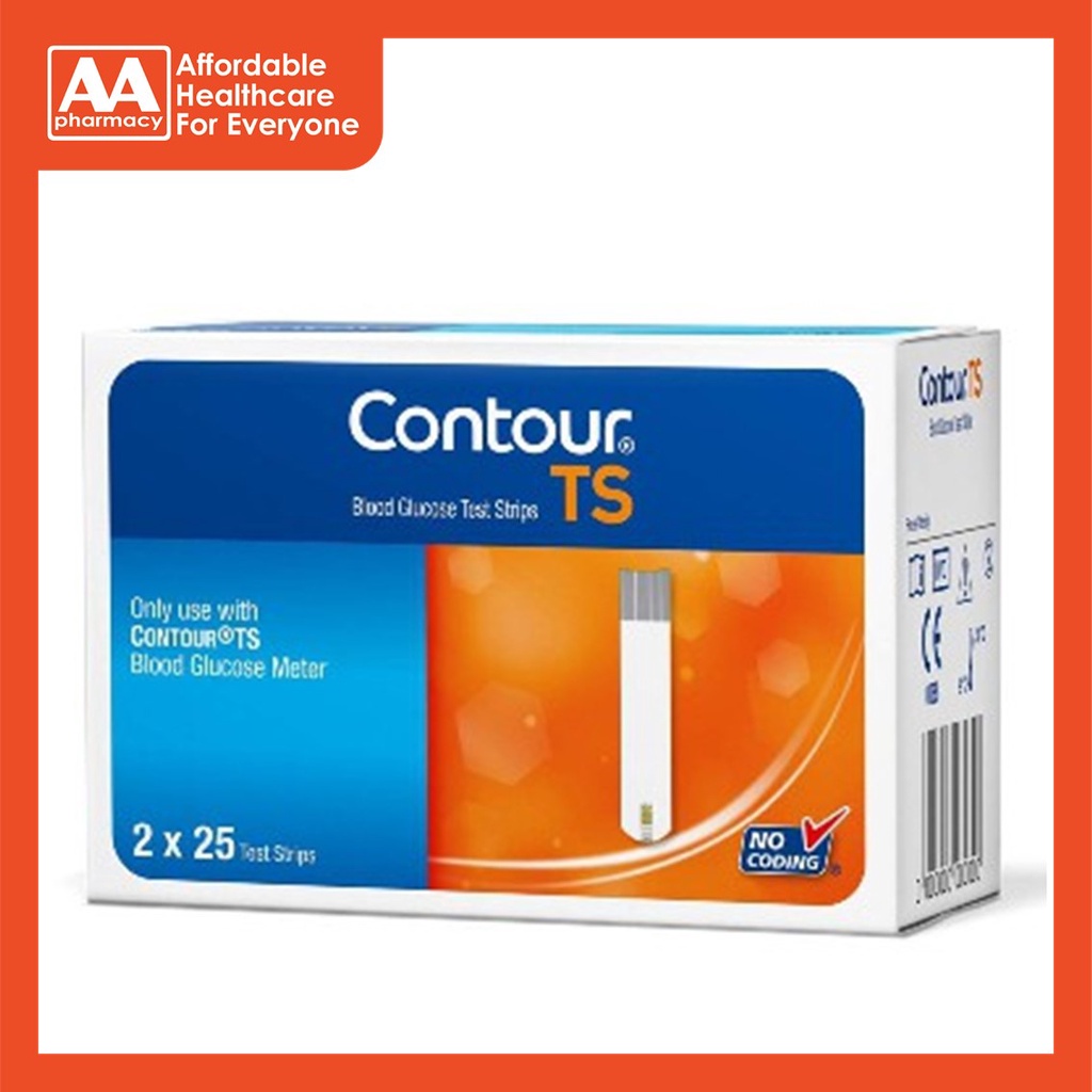 Contour Ts Blood Glucose Test Strips (2X25's) | Shopee Malaysia