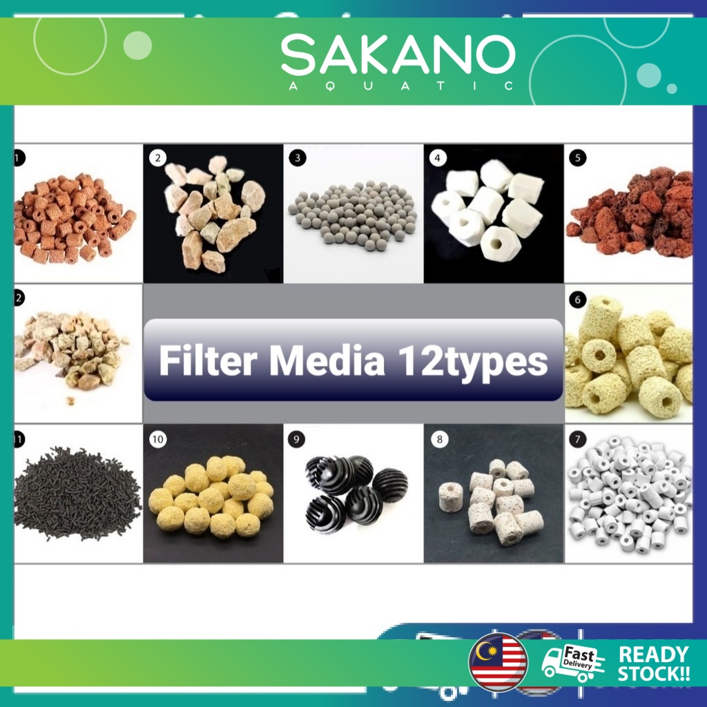 12in1 Aquarium Fish Tank Biochemical Filter Media Lava Rock Activated ...