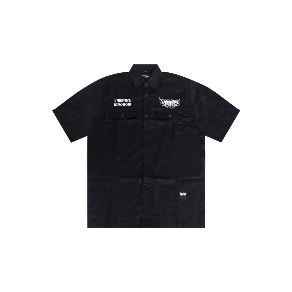 KEMEJA Vampire Kingdom Workshirt Men's Black Shirt Casual Work Shirt ...