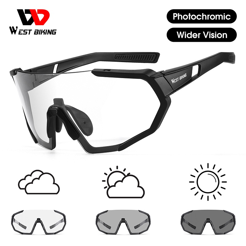 West Biking Photochromic Cycling Sunglasses Men Women Mtb Road Bike