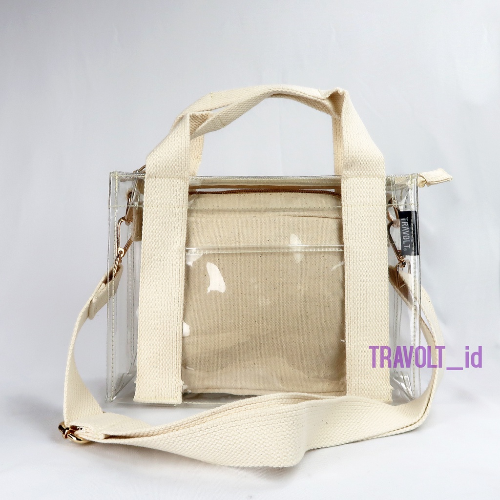 Zipper Transparent Sling bag Travolt Sling bag pouch Thick Clear Mica PVC bag KPOP Concert bag Hand bag Sling bag Bening List Gyeong Shopee Malaysia