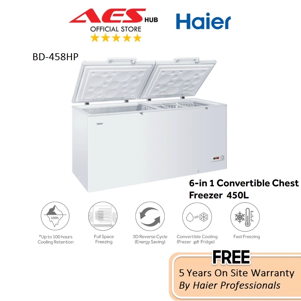 Haier Chest Freezer 450L Peti Freezer Murah Deep Freezer Peti Sejuk