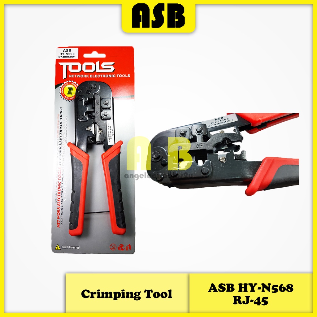 (1pc) ASB Crimping Tool (HY-N568) RJ-45 (6P4C / 8P8C) (574005001 ...