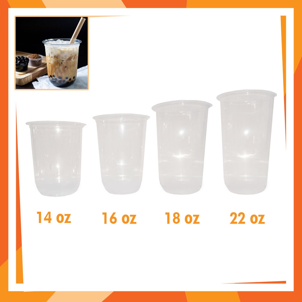 Oval cup / oval cup / oval plastic cup 14 OZ / 16 OZ / 22 OZ (50pcs ...