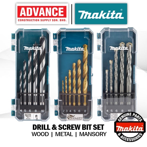Makita Straight Shank Metal Drill Bit Set 19 Pcs