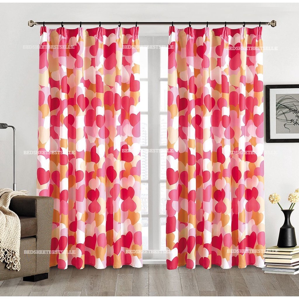 B.S.B NEW KAIN TEBAL Modern Langsir Curtain Semi Blackout Langsir Pintu ...