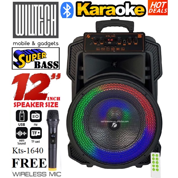 12 INCH BLUETOOTH TROLLEY SPEAKER KARAOKE SYSTEM BT-V12 | Shopee Malaysia
