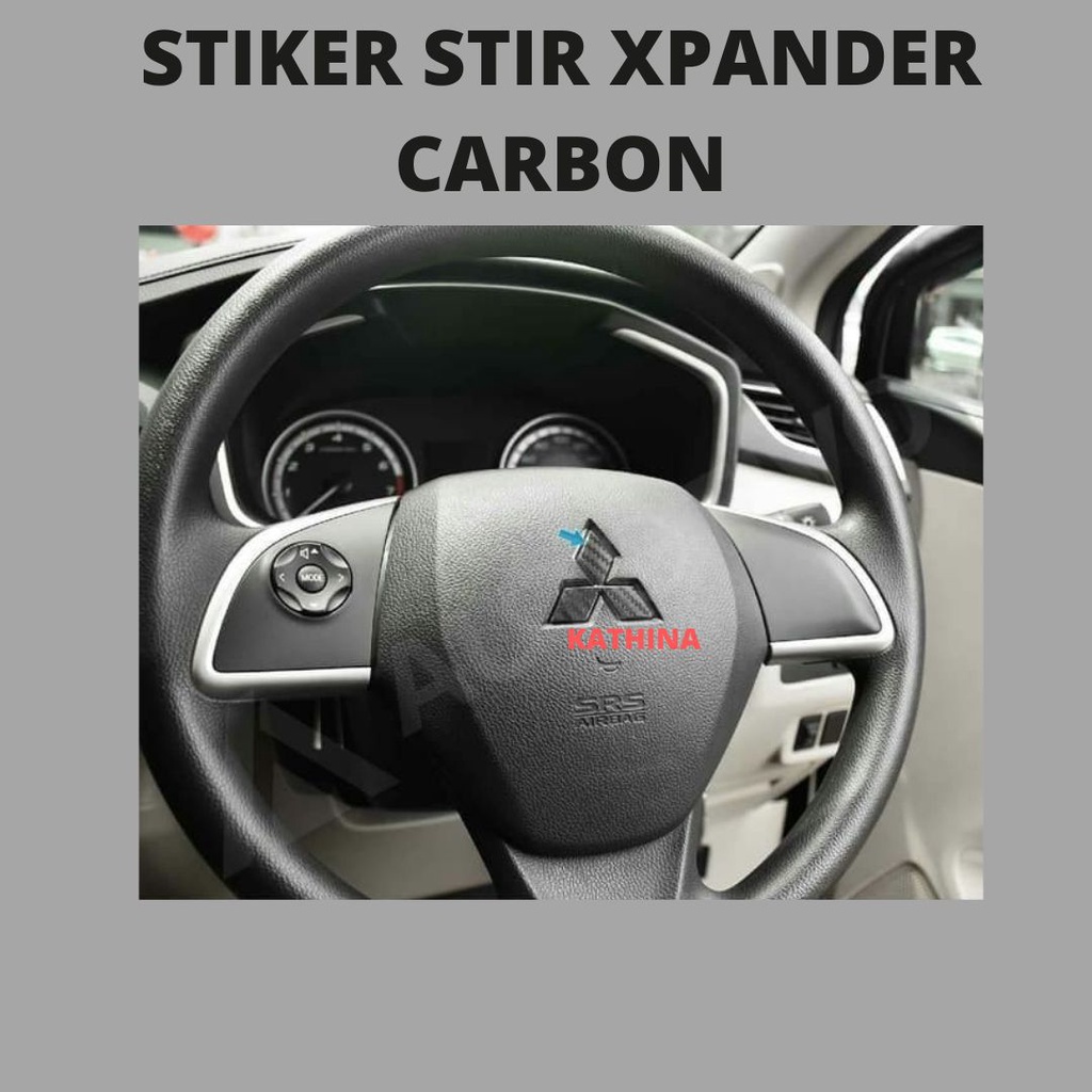 Mitsubishi Xpander Car Steering Wheel Logo Xpander Carbon Sticker