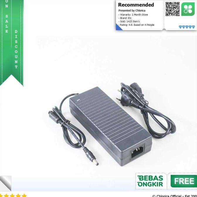 Vbs Power Adapter LED Strip Monitor DC 12V 10A JCY12100 Shopee