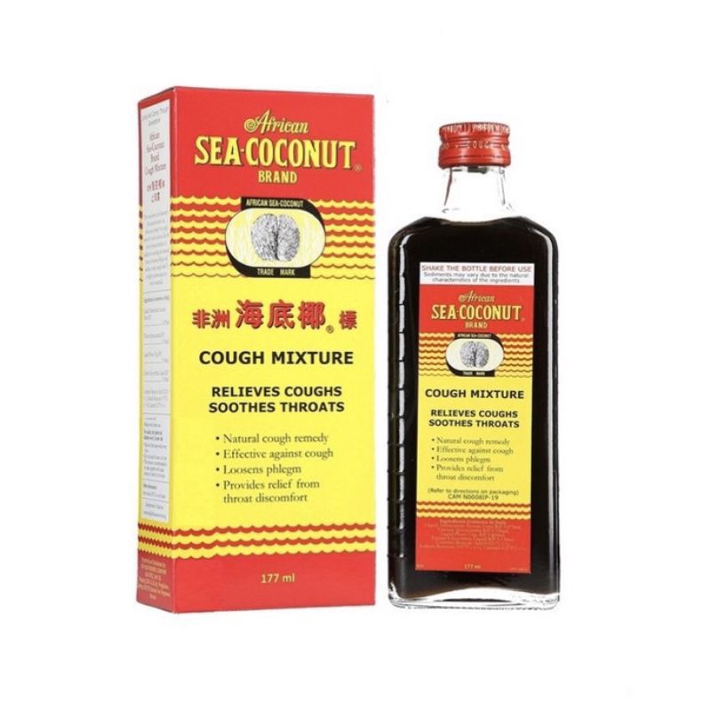 African Sea Coconut Cough Mixture  Ubat Batuk Cap Kelapa Laut 177ml