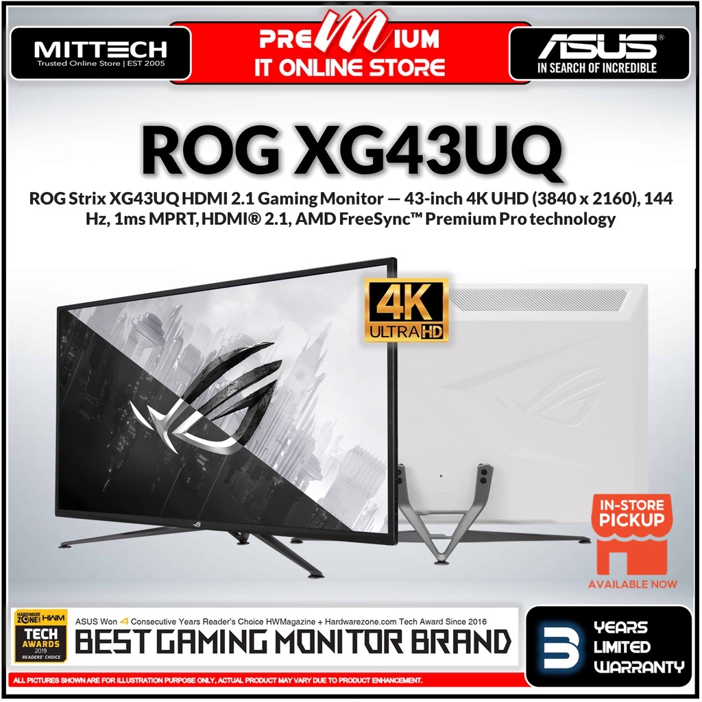 Asus ROG Strix XG43UQ Gaming Monitor 43inch 4K UHD 144 Hz 1ms