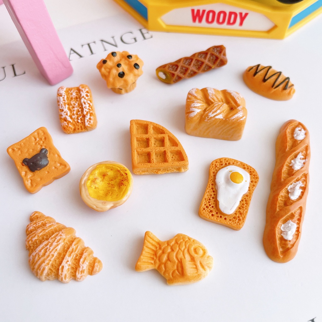 Cartoon Waffles Bread Croc Jibbits Pineapple Cake Jibitz Croc Baguette 