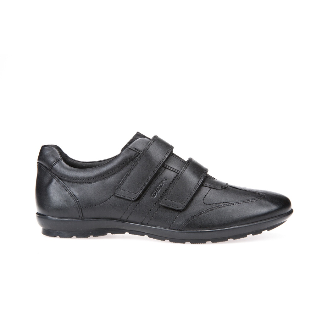 GEOX Men Symbol Strap Leather Shoes - Black U74A5D-00043-C9999F2 ...