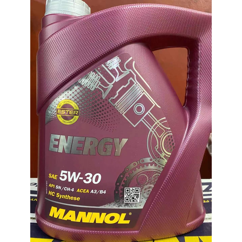 Mannol Energy FULLY SYNTHESE SAE 5W30 Engine Oil /Minyak Hitam (4Liter ...