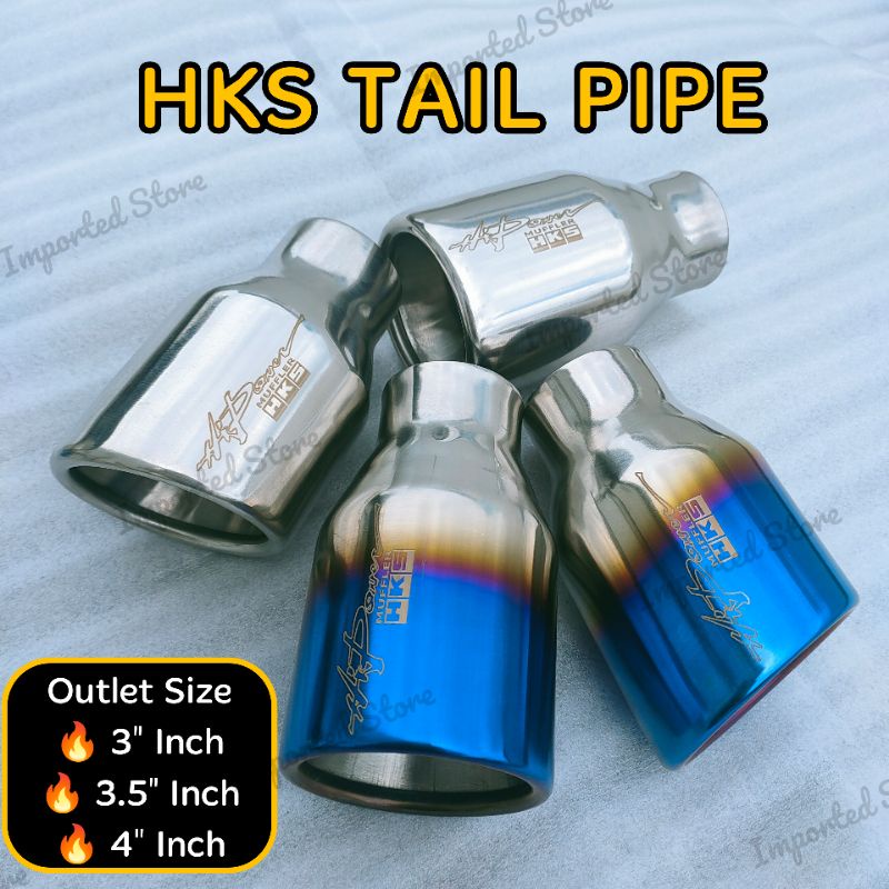 HKS Racing Exhaust HiPower Burntipe Stainless Steel Untuk Mitsubishi Triton, Pajero, Outlander