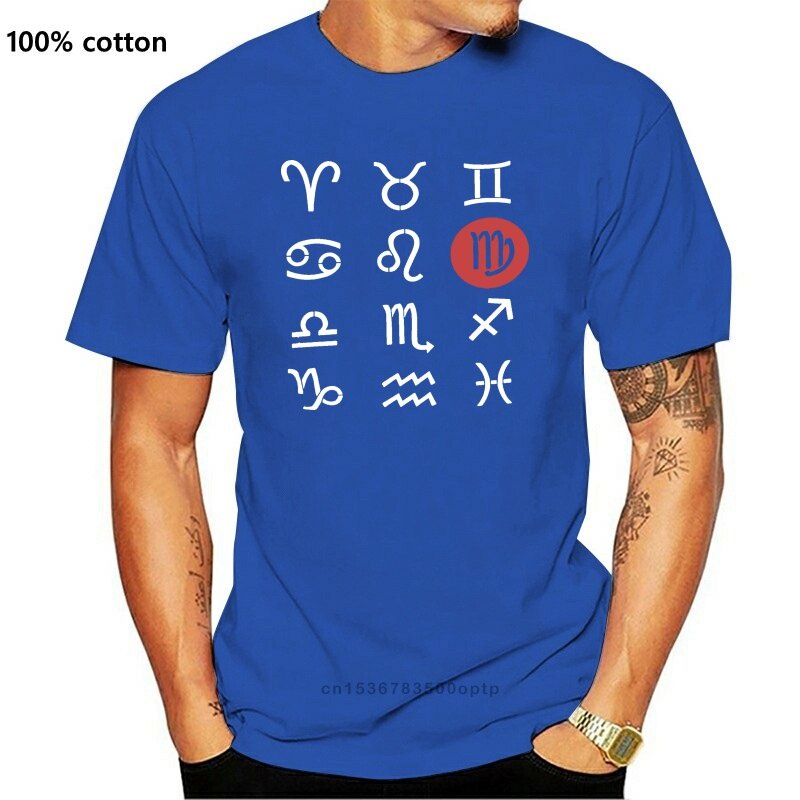 Cotton T Shirt Chill The Virgo Zodiac Sign In Red Circle With All