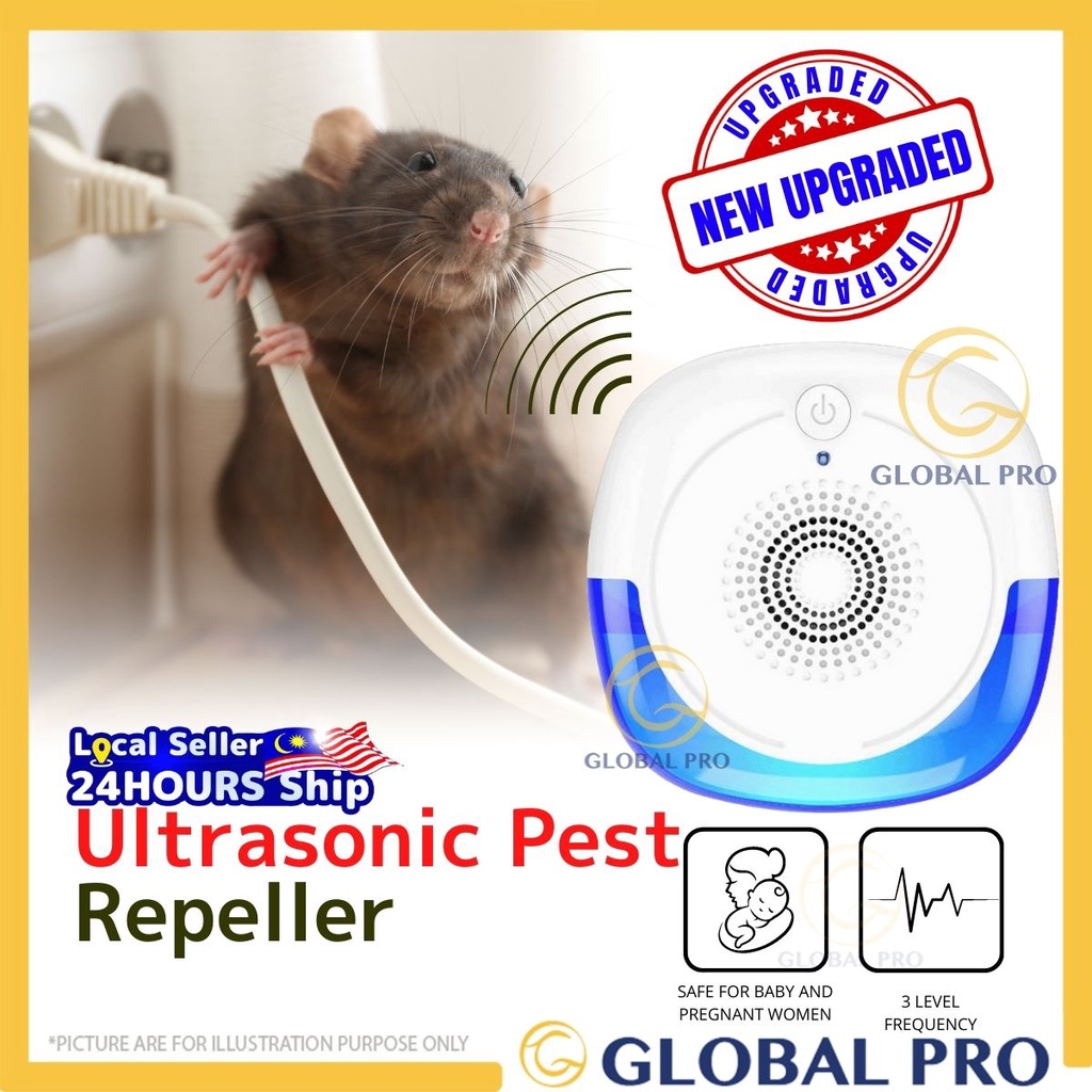 UPGRADED PREMUIM Ultrasonic Pest Repeller Halau Rat Zero Tikus