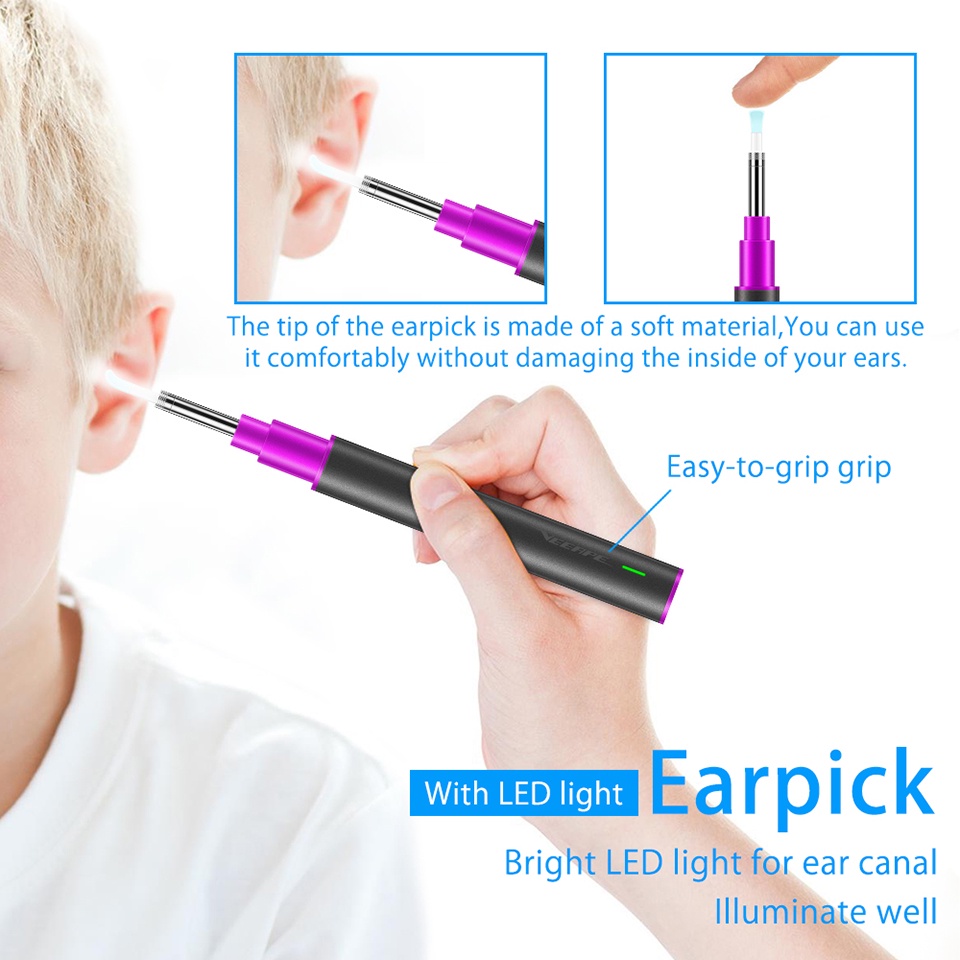 Original B2 Pro Smart Visual Ear Picker Otoscope HD Camera Endoscope
