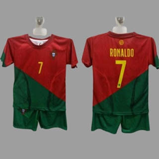 : Ronaldo #7 Portugal Home Soccer Jersey 2022/23 (Small)  Red/Green : Sports & Outdoors