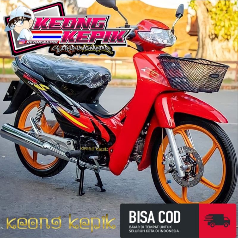 Striping Sticker Trim Variations THAILAND Motorcycle HONDA SUPRA X LAMA