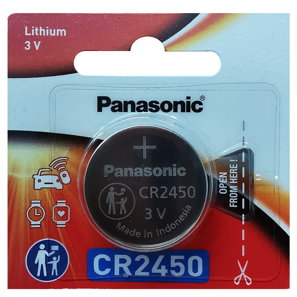 Panasonic CR2450 CR 2450 Lithium 3v Battery [ Pack of 7]