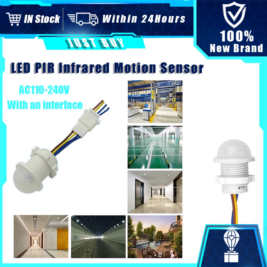 Motion Sensor Detection Automatic Sensor Light Switch PC AC110-240V LED ...