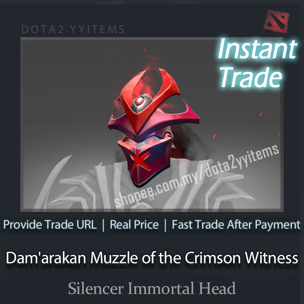 DOTA2 Silencer Dam arakan Muzzle of the Crimson Witness Immortal