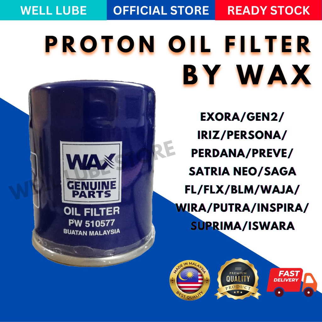 Proton Engine Oil Filter Wira / Satria / Putra / Perdana / Waja / Gen2 ...