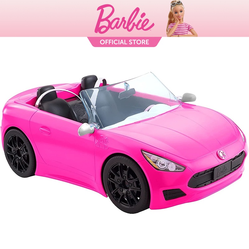 Barbie Pink Convertible 2-Seater Vehicle With Rolling Wheels HBT92 ...