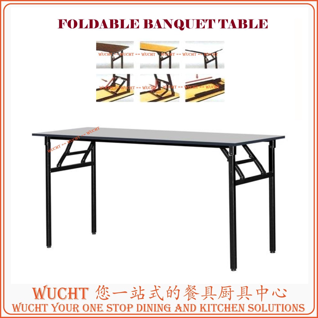 【WUCHT】4 FEET FOLDING BANQUET TABLE 4feet FOLDABLE BANQUET TABLE ...