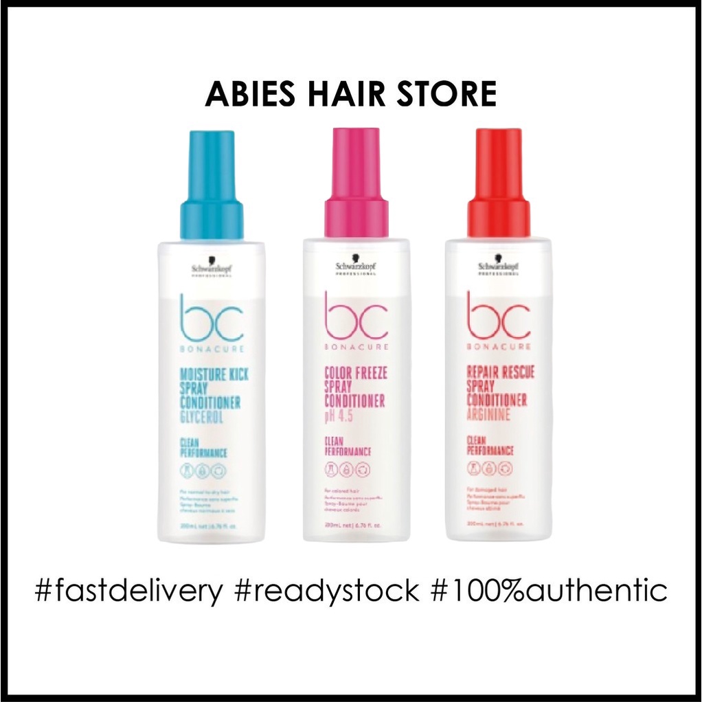 Schwarzkopf Bonacure BC Spray Conditioner 200ml (Moisture Kick, Color ...