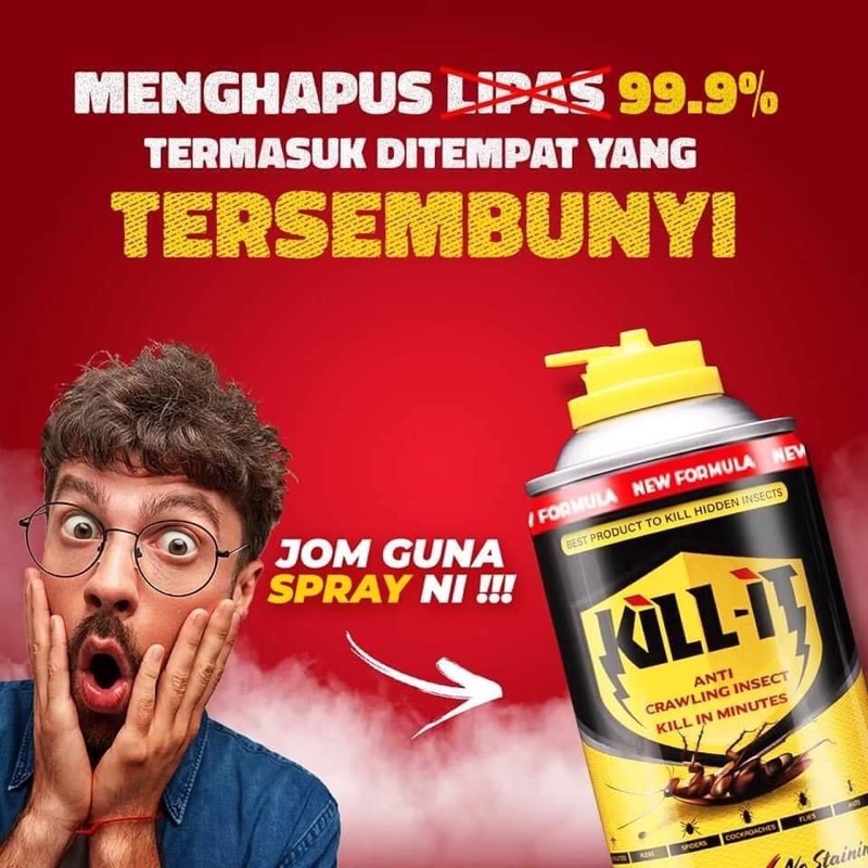 KILL IT SPRAY HALAU LIPAS SERANGGA 150ML Shopee Malaysia