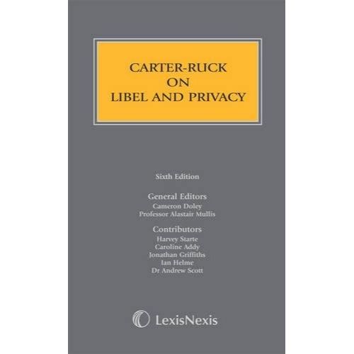 Carter-Ruck on Libel and Privacy, 6th Edition | Shopee Malaysia