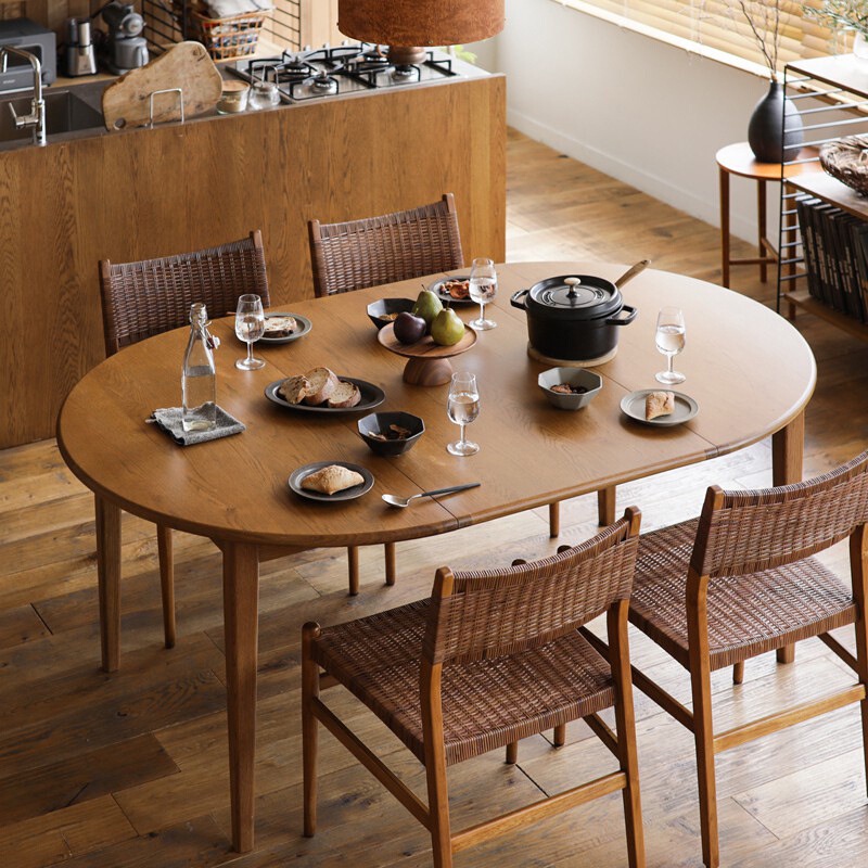 Seattle Solid Wood Dining Table Household Japanese Style Retractable   Sg 11134201 23010 F8nuxxf3bzlv86