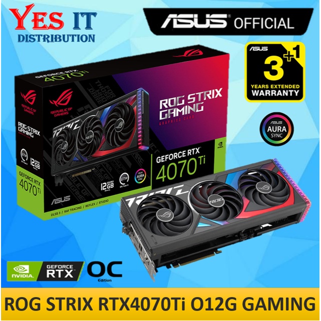 Asus ROG Strix GeForce RTX 4070Ti / RTX4070TI 12GB GDDR6X OC Edition ...