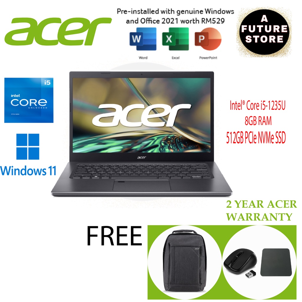 Acer Aspire 5 A514-55-50WA 14'' FHD Laptop Tigerlily Red ( I5-1235U ...