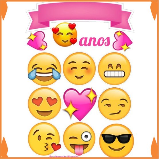 Ready Custom Cake Topper Name Theme Emoticon Emoji sticker Toko_Arsha ...