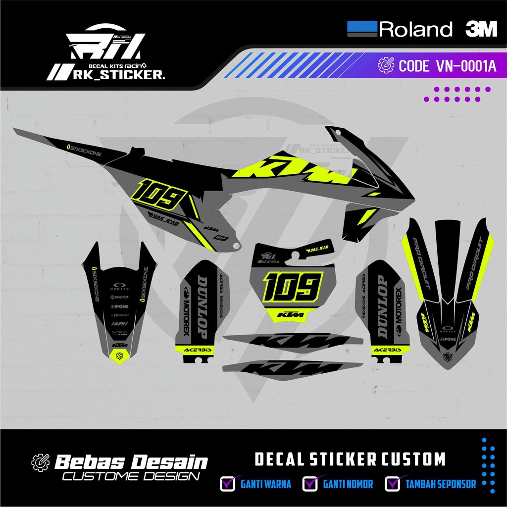 Decal KTM 85 2020 FREE CUSTOME DESIGN Shopee Malaysia