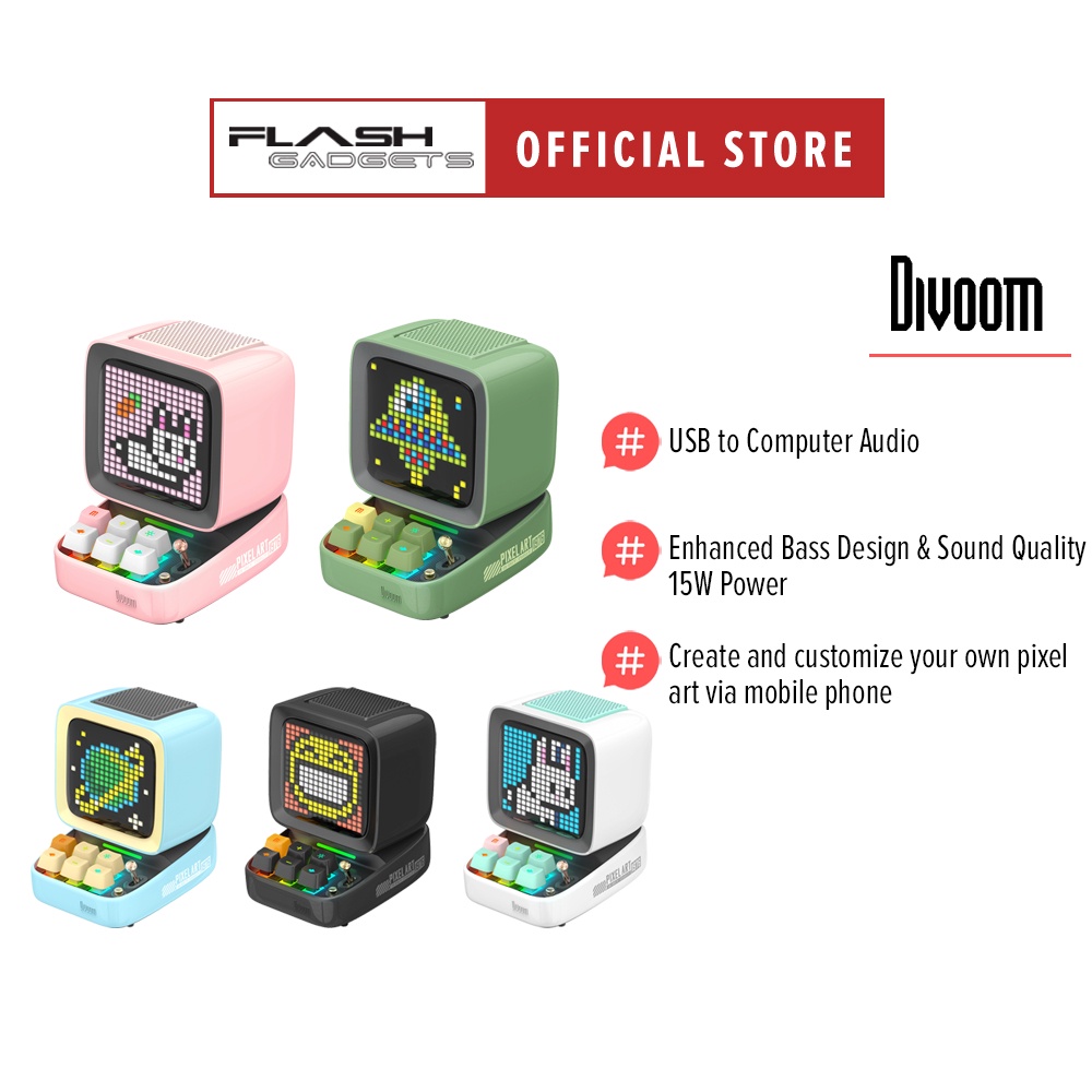 Divoom Ditoo Pro Retro Pixel Art LED Bluetooth Speaker | Shopee Malaysia
