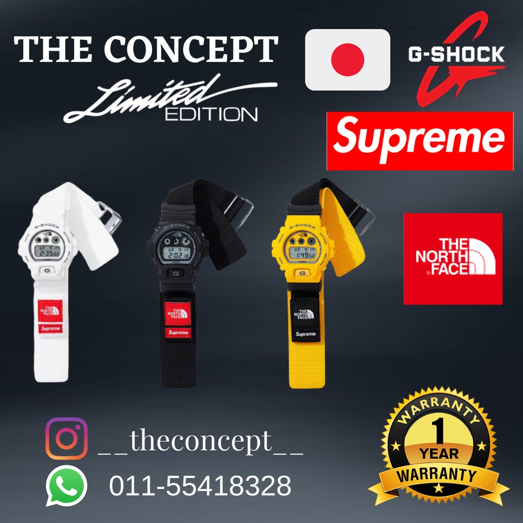 美品 Supreme THE NORTH FACES DW-6900NS-9JR CASIO G-SHOCK Supreme x THE NORTH FACE Triple Collabo Watch DW