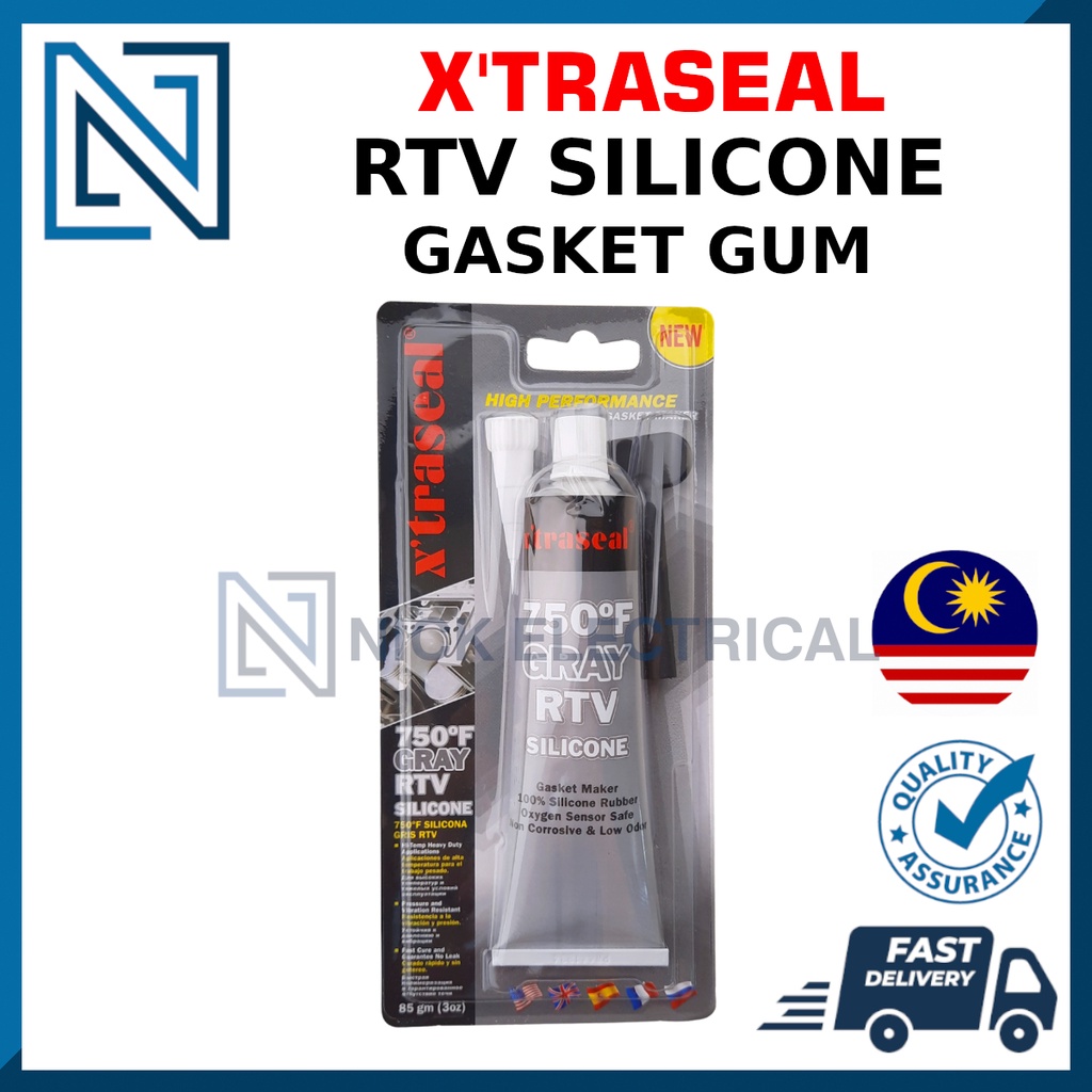 XTRASEAL 750°F Grey RTV Silicone Gasket Maker 85g Engine Valve Cover ...