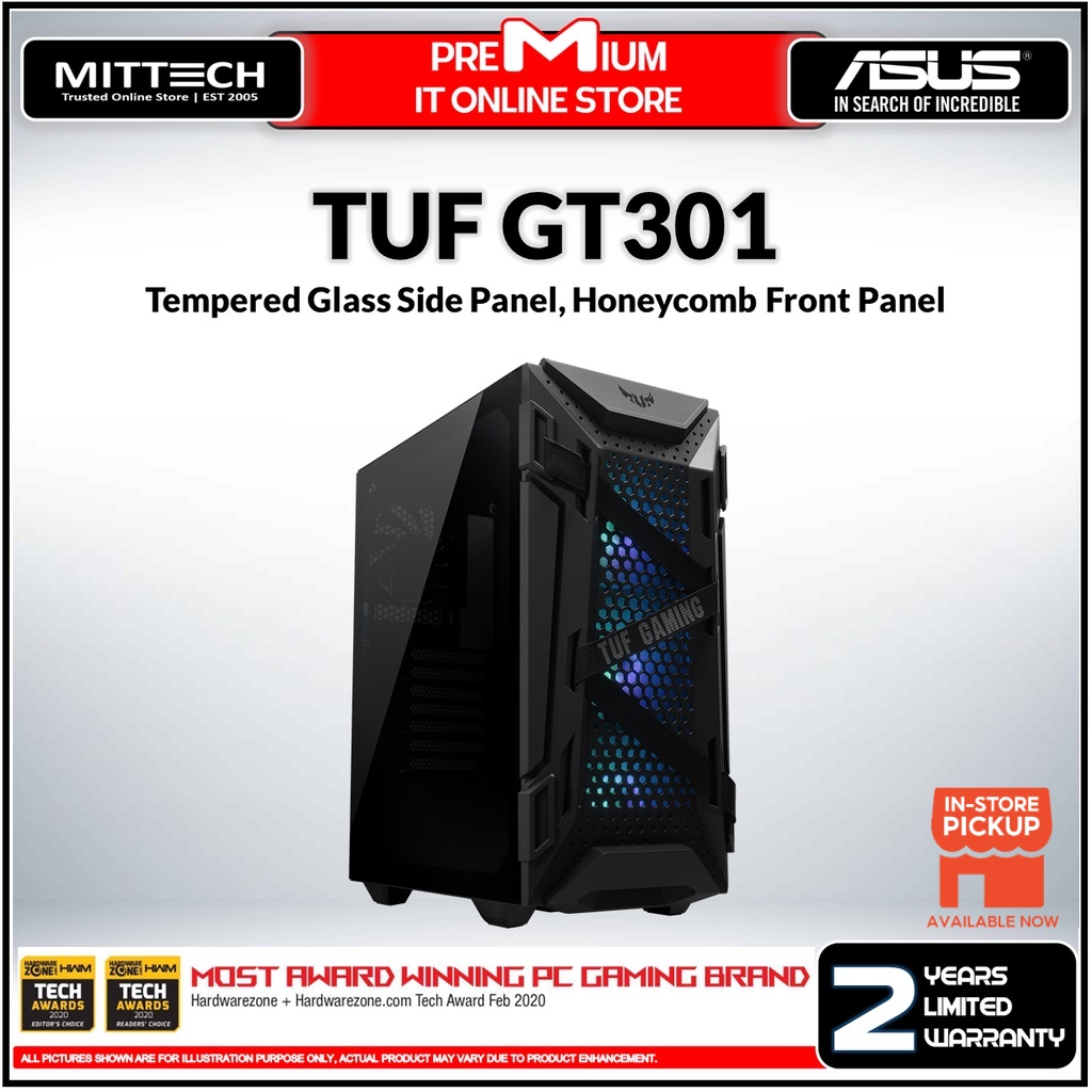 Asus TUF GAMING GT301 Gaming Casing | ATX | Tempered Glass | Honeycomb ...