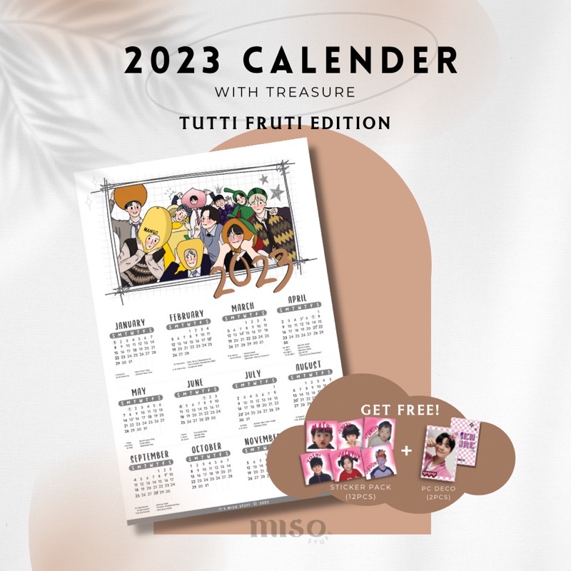 2023 Treasure Calendar / KPop Calendar / Calendar Poster / Aesthetic