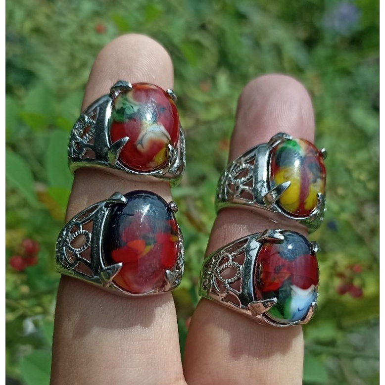 Edong Czech Pancacolour Agate Ring | Shopee Malaysia