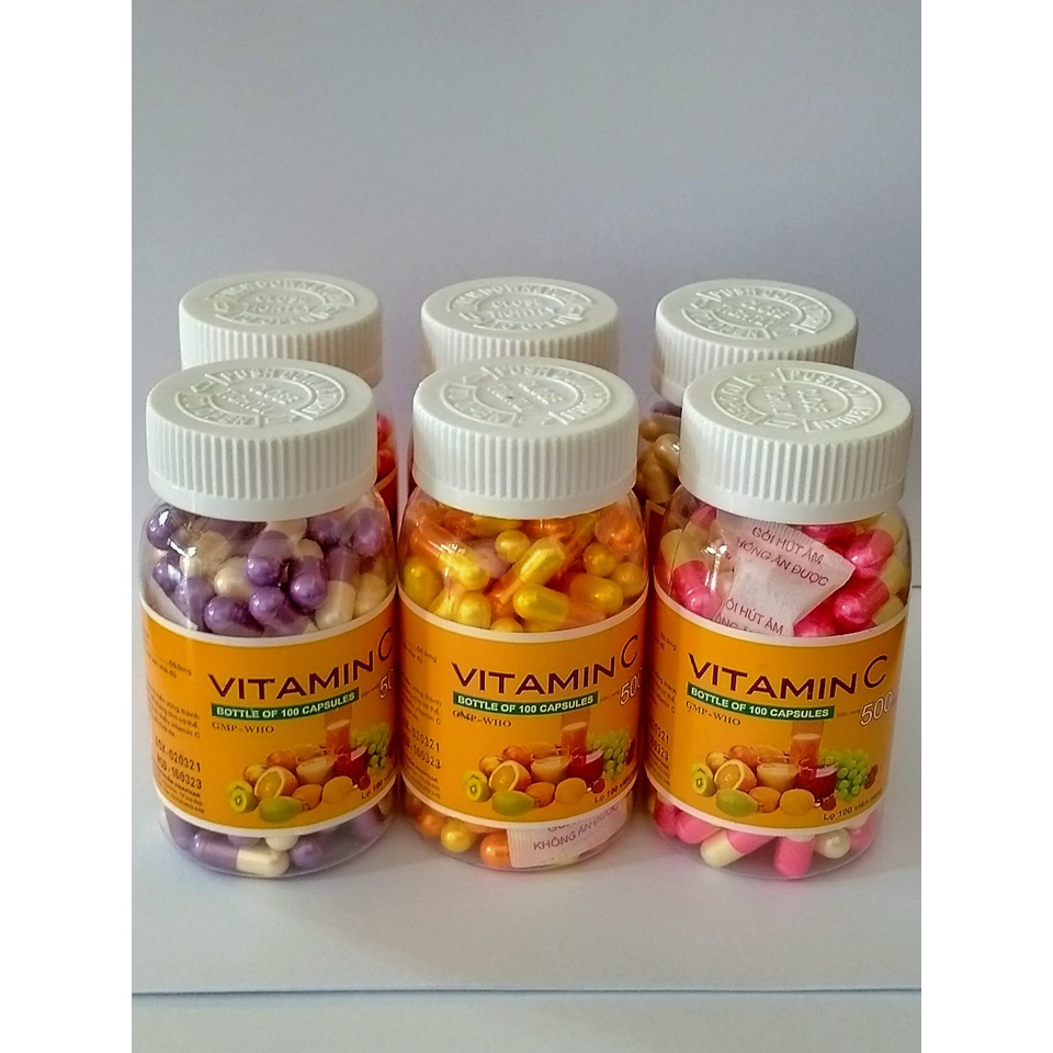 Vitamin C Vinaphar bottle of 100 tablets [Random color] supports ...