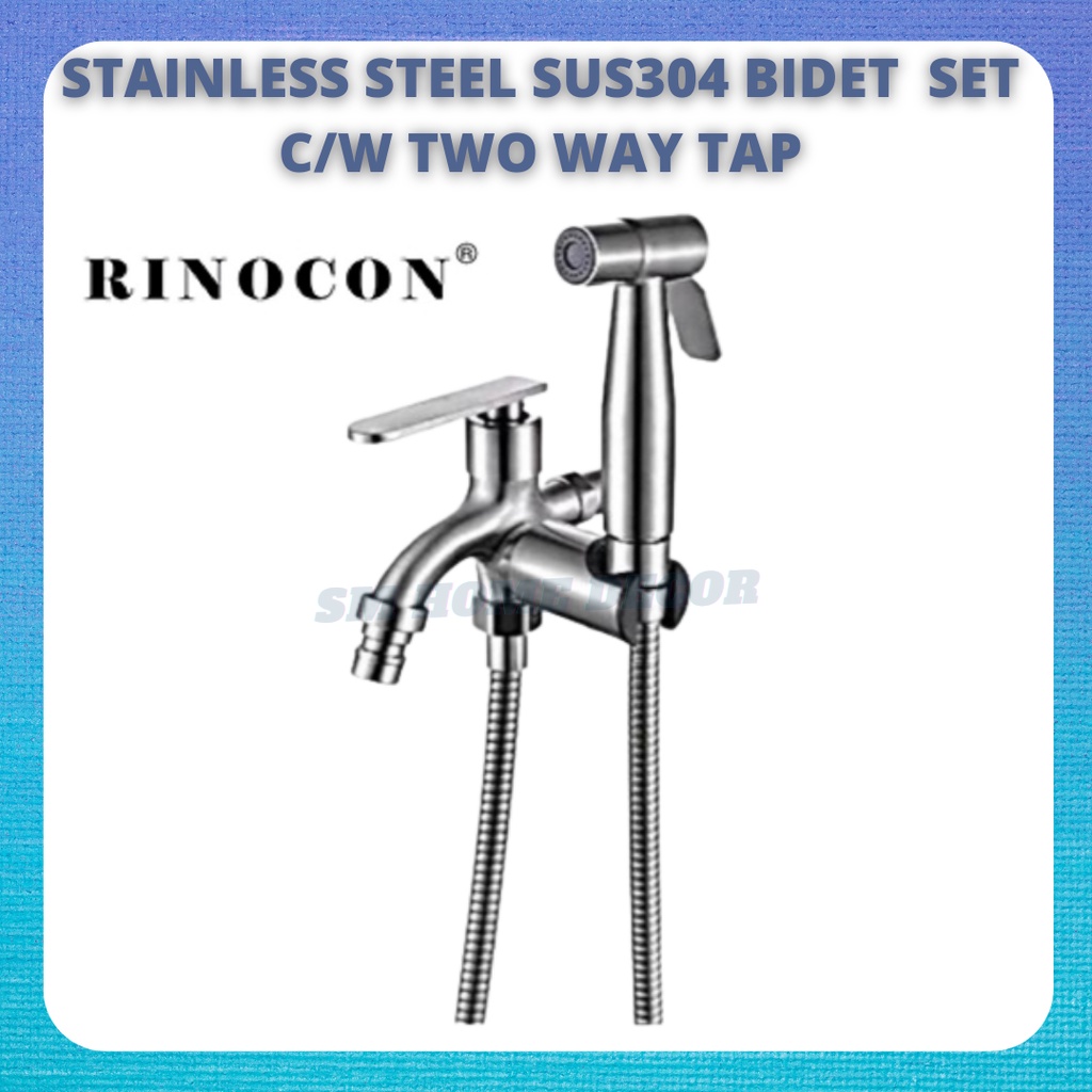 Rinocon Stainless Steel Sus Hand Bidet Set C W Two Ways Tap Bidet Sprayer For Toilet Tandas