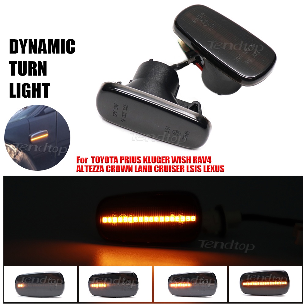 Dynamic Blinker LED Side Marker Light Turn Signal Lamp For Toyota Prius